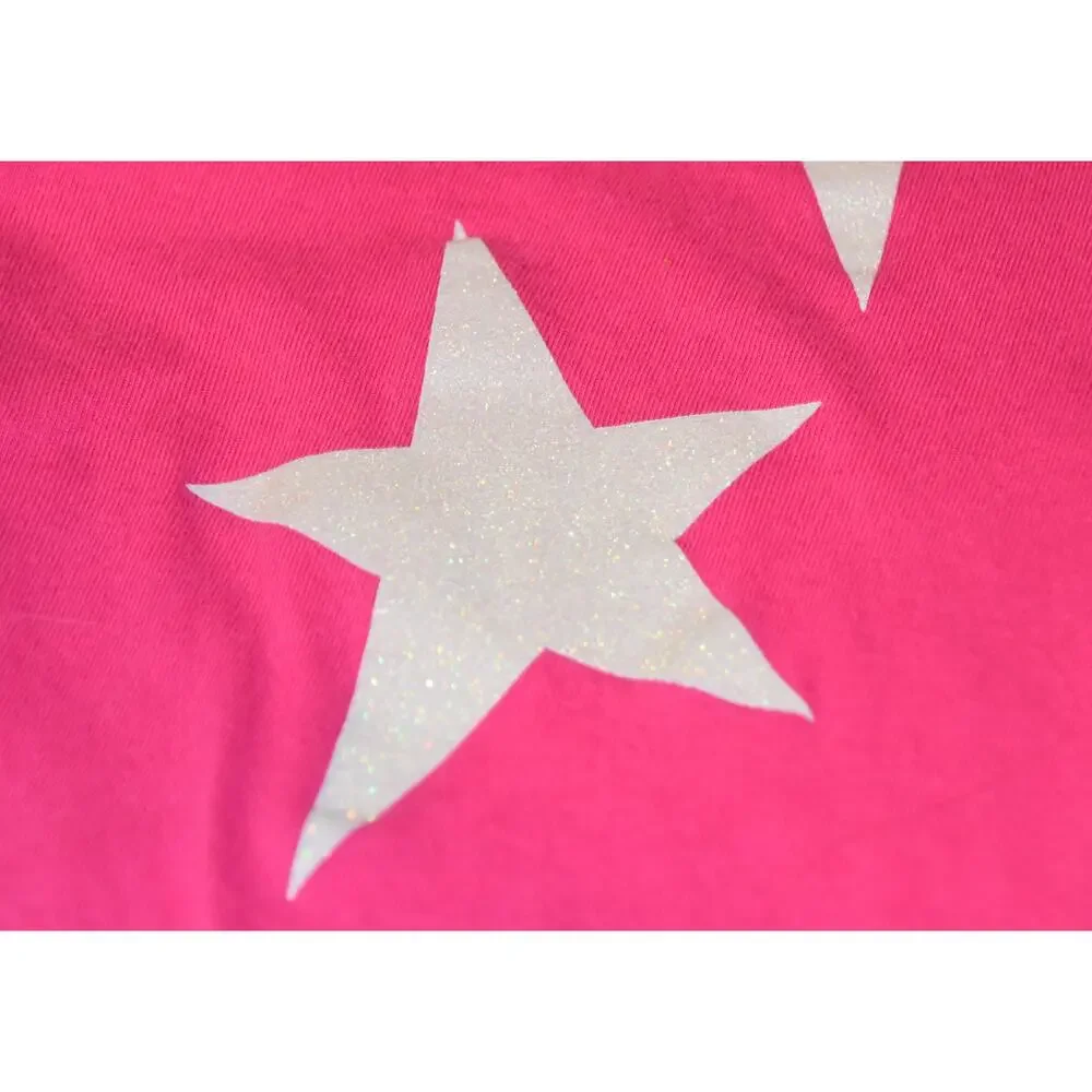 Gap Kids Fuchsia Long Sleeve Tee, Sparkle Stars, XXL 14/16, EGU